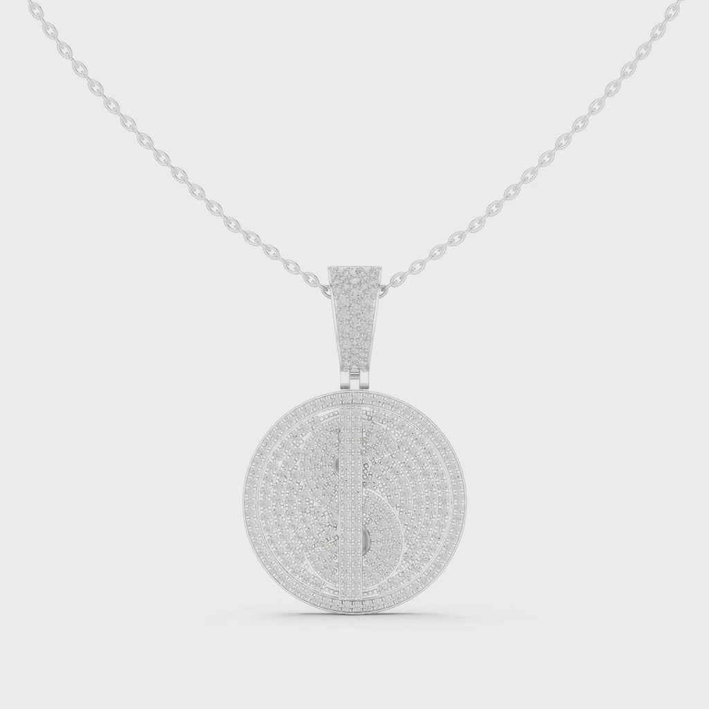 Personalized Luxury Initial Pendant with Pavé Set Diamonds