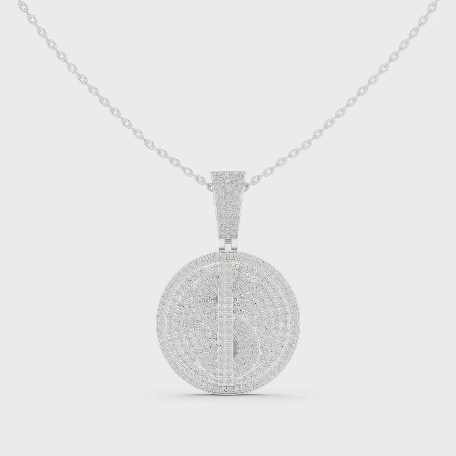 Personalized Luxury Initial Pendant with Pavé Set Diamonds