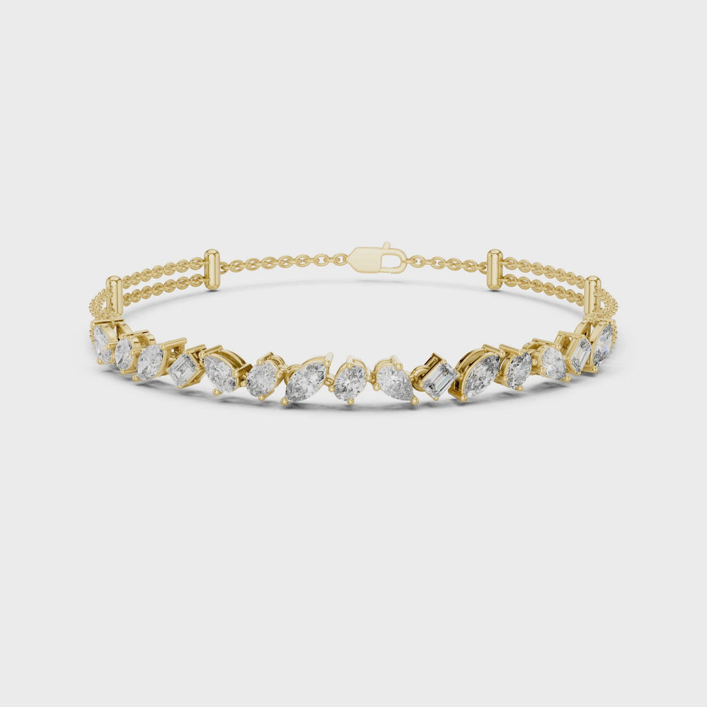 Mixed Shape Diamond Bracelet