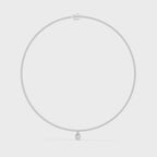 360 degree rotating video of white gold pear diamond necklace