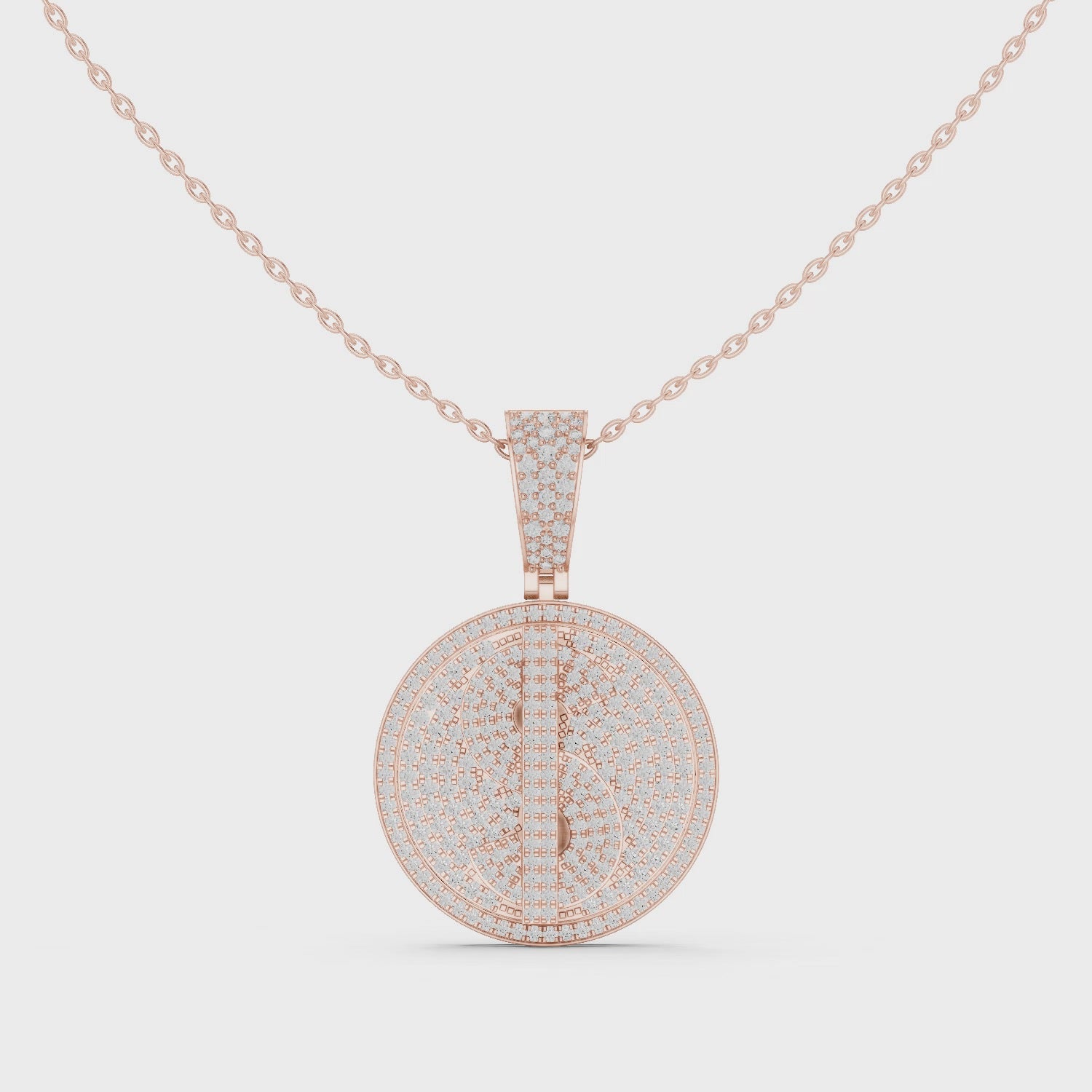 Personalized Luxury Initial Pendant with Pavé Set Diamonds