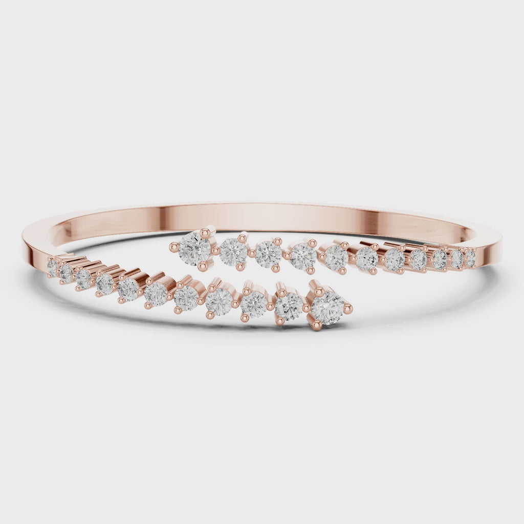 Graduated Diamond Bangle Bracelet