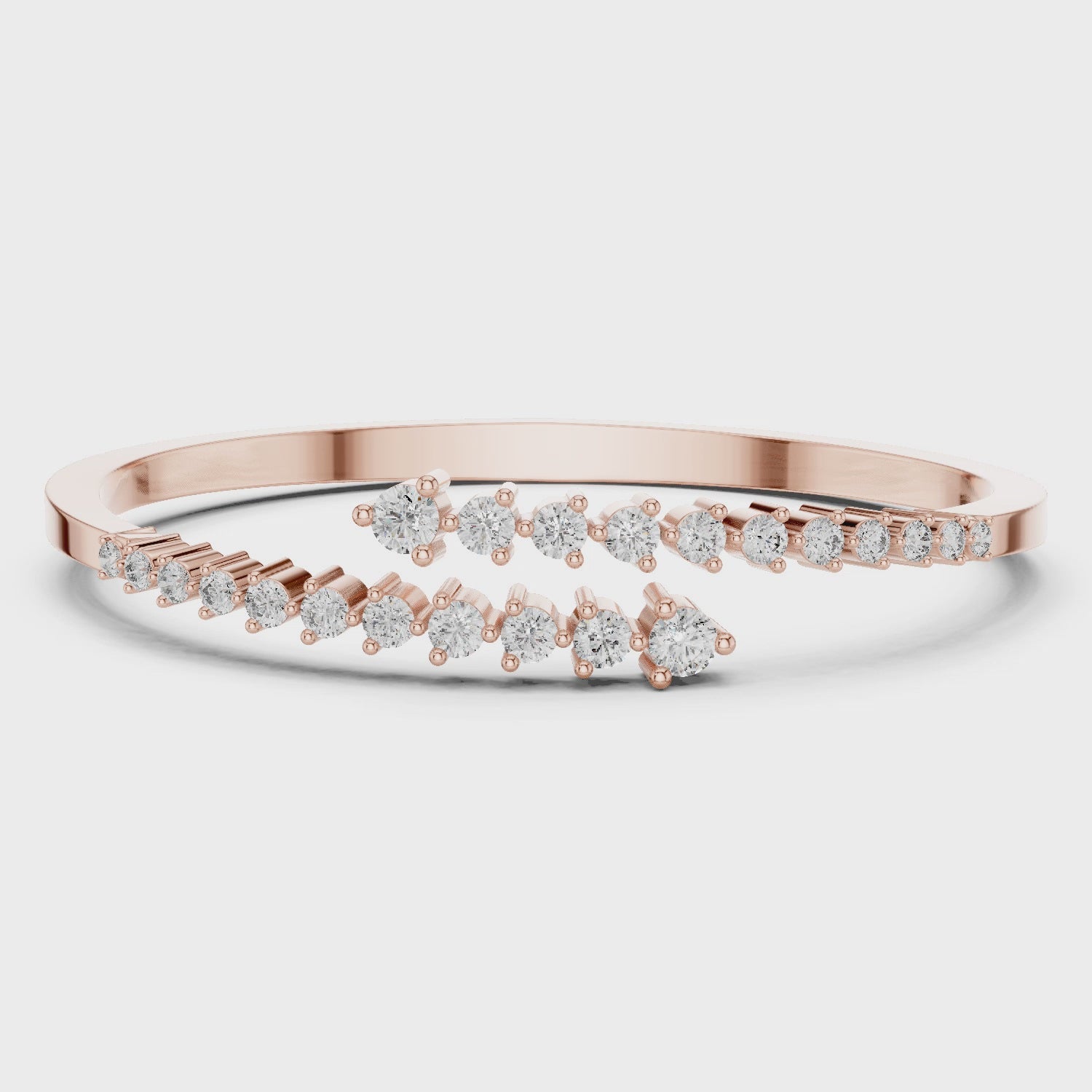 Graduated Diamond Bangle Bracelet