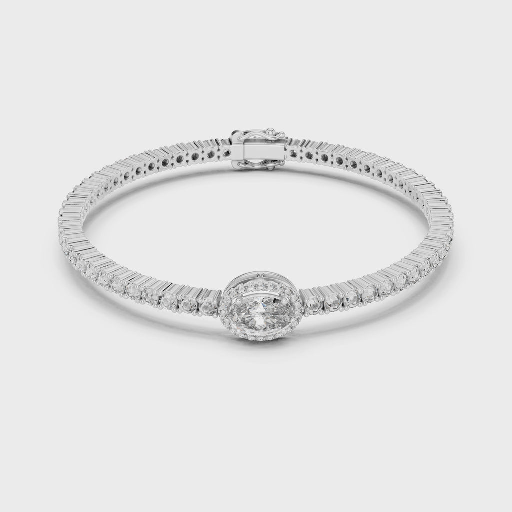 East West Oval Tennis Bangle