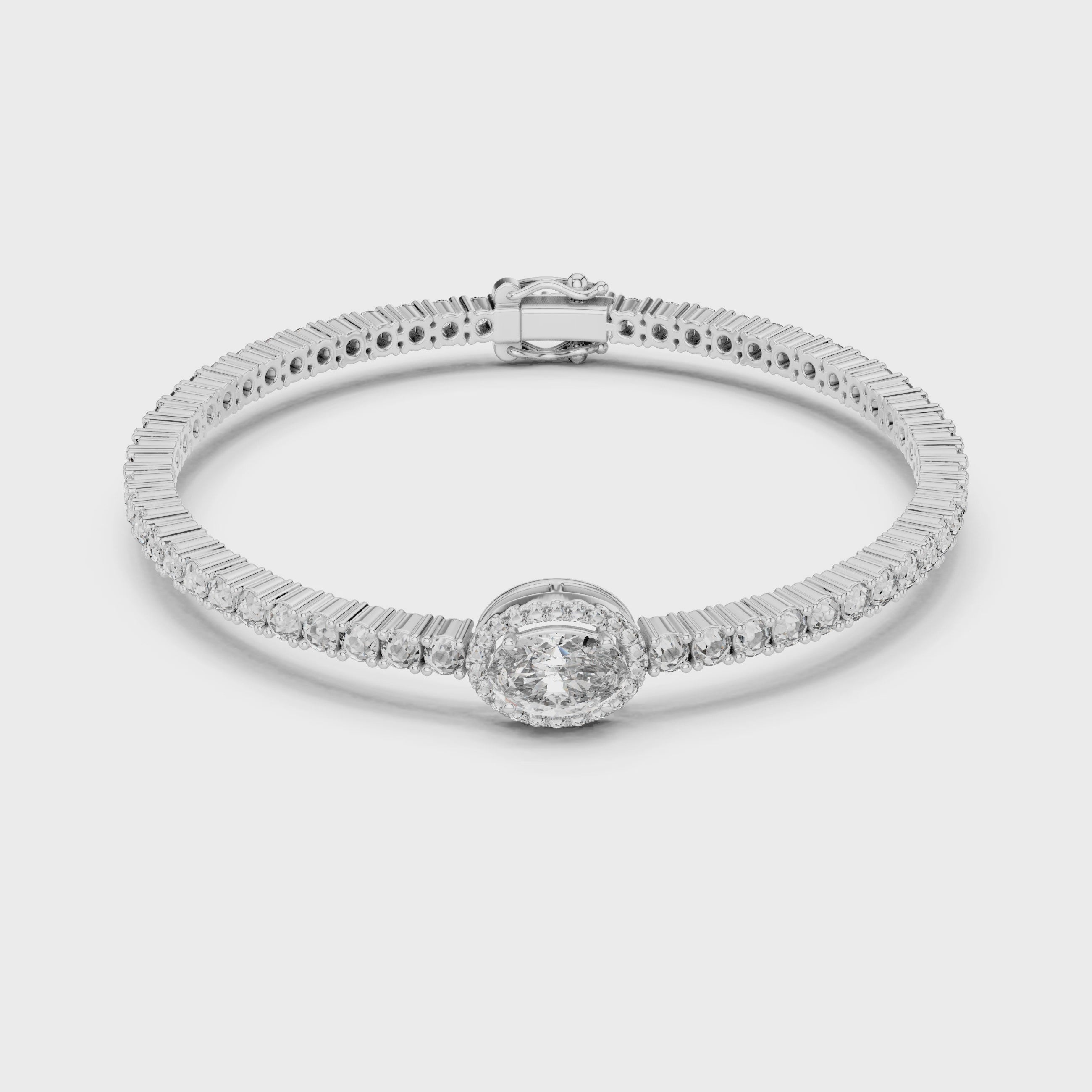 East West Oval Tennis Bangle