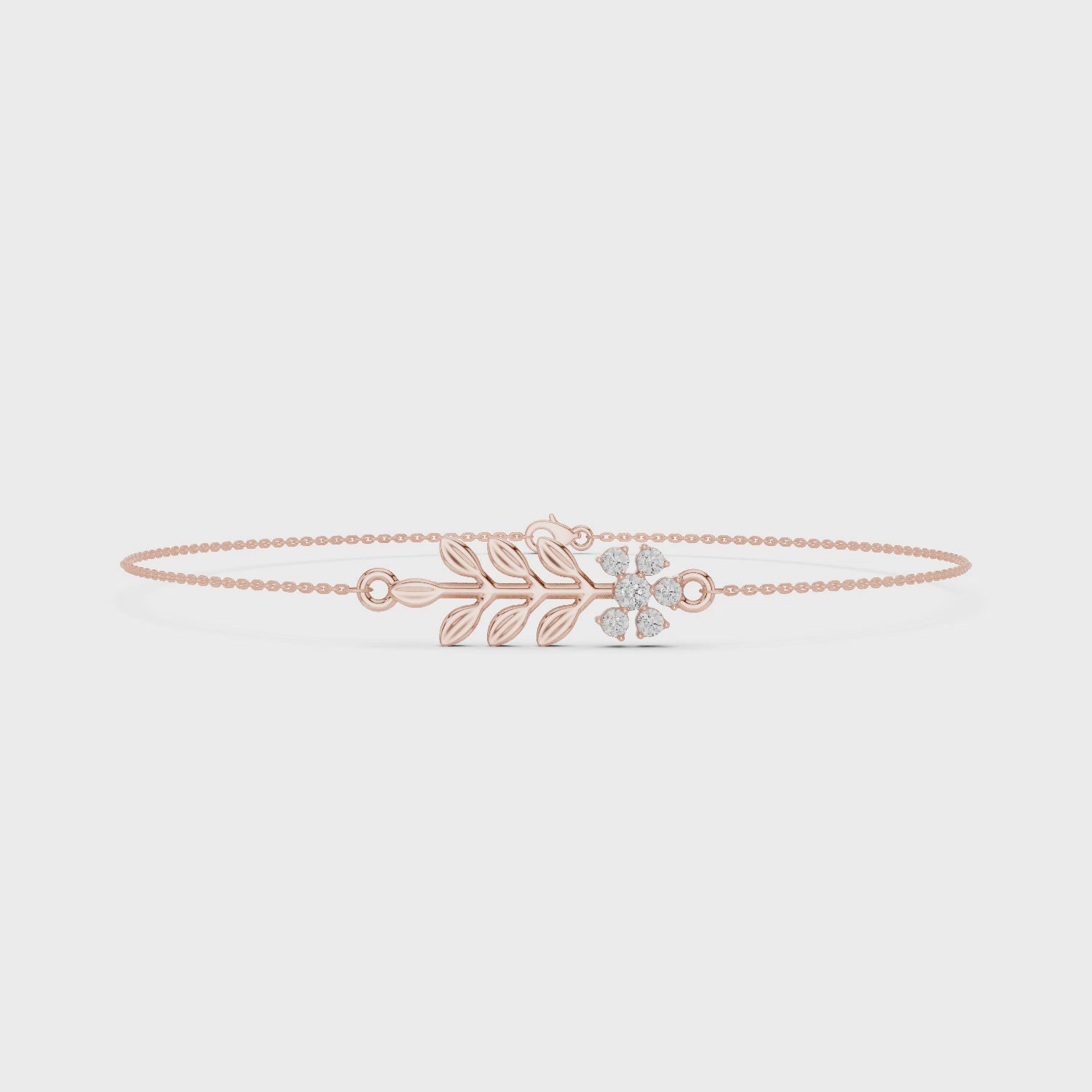Berry Branch Pendant in Solid Gold