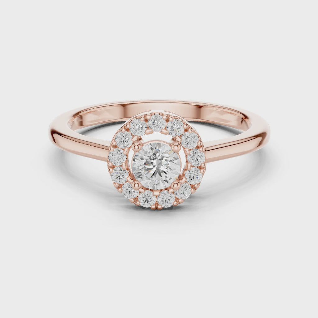 Classic Halo Diamond Engagement Ring