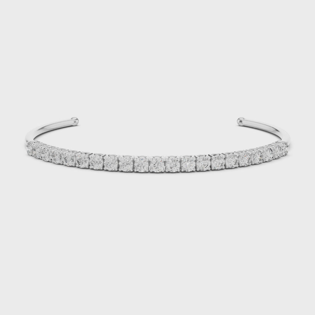 Diamond Open Bangle Bracelet