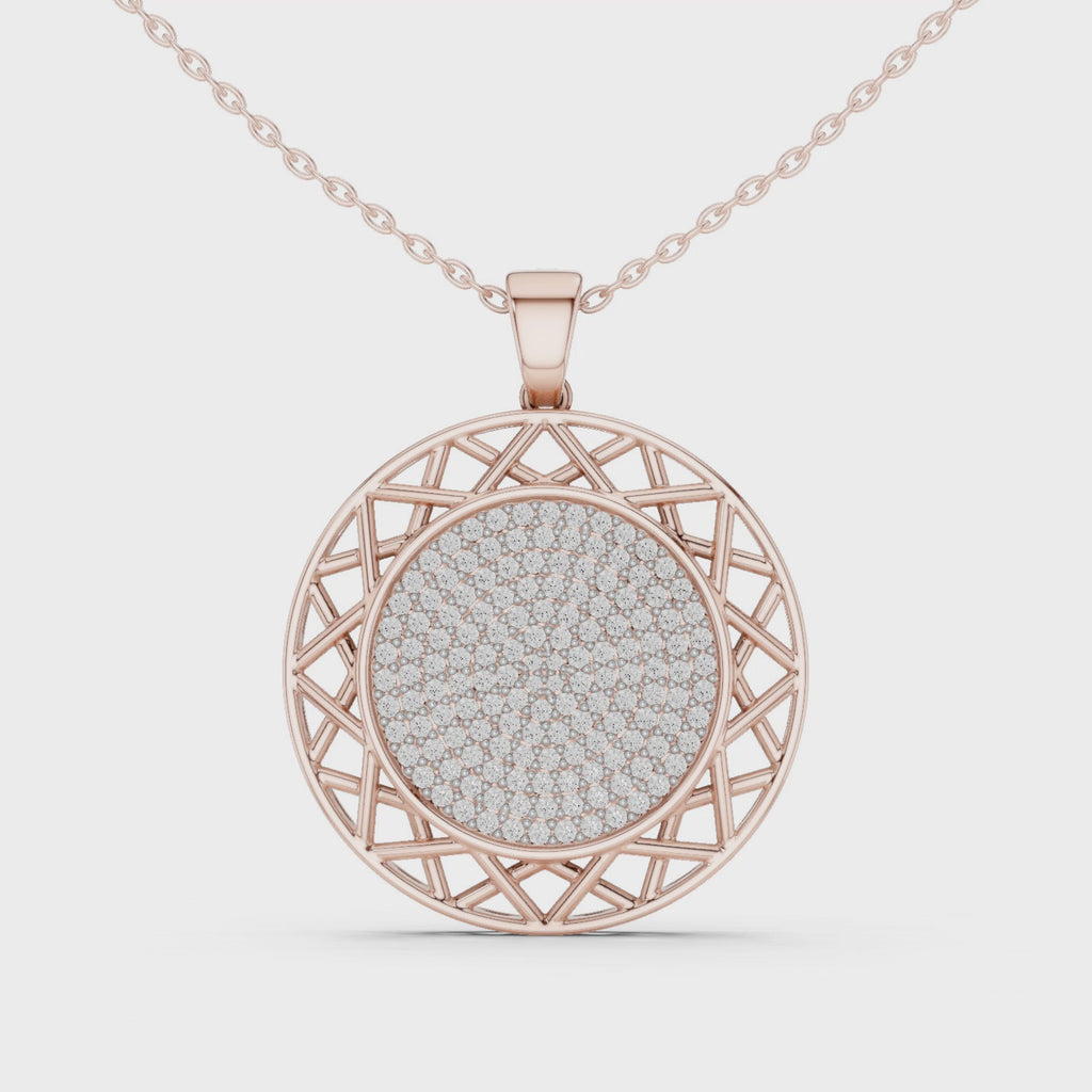 Round Lab-Grown Diamond Circle Pendant Necklace