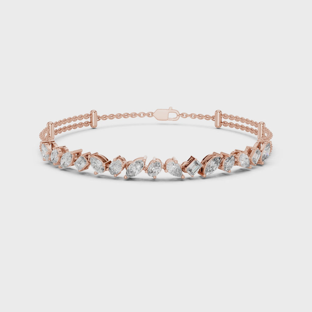 Mixed Shape Diamond Bracelet