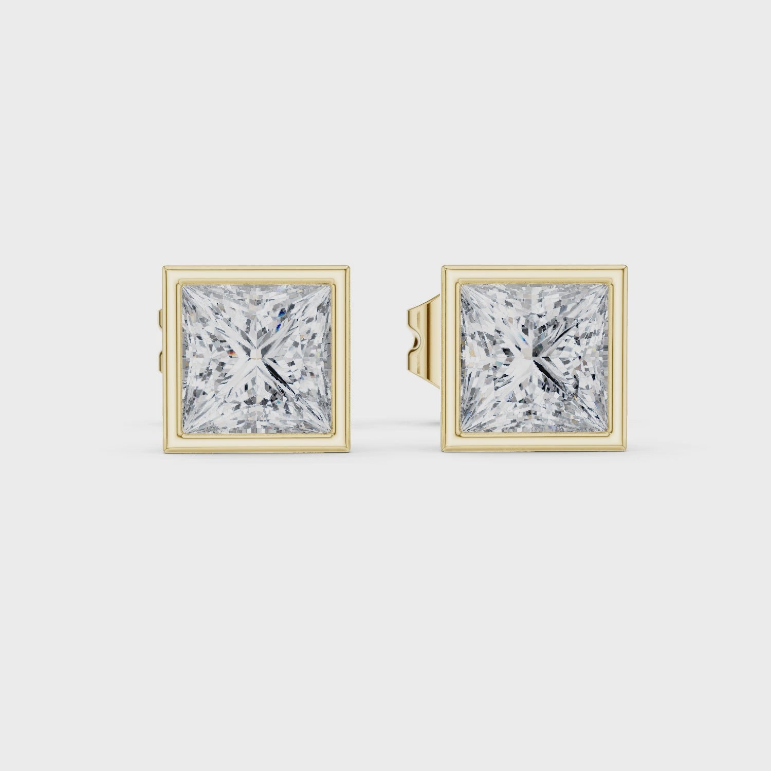 Princess Cut Diamond Stud Earrings