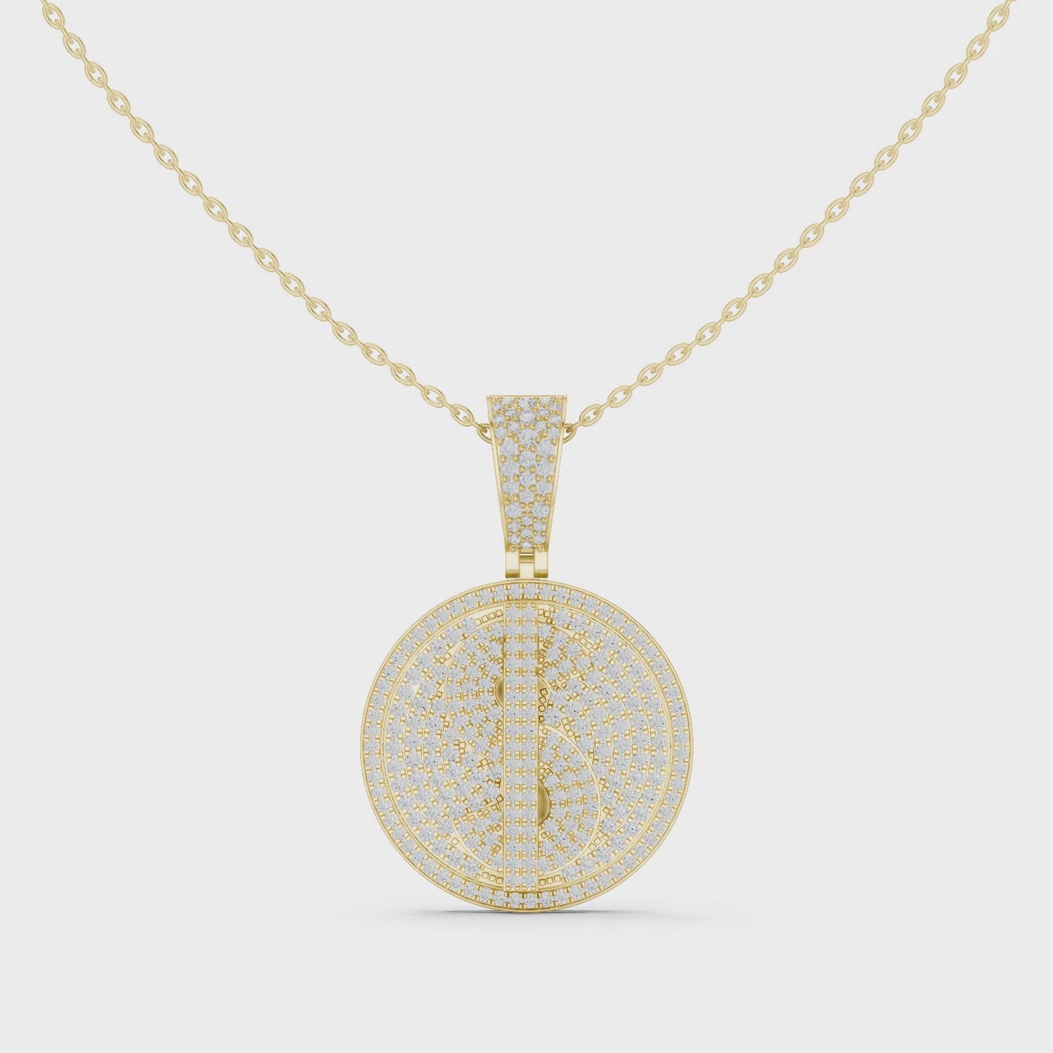 Personalized Luxury Initial Pendant with Pavé Set Diamonds