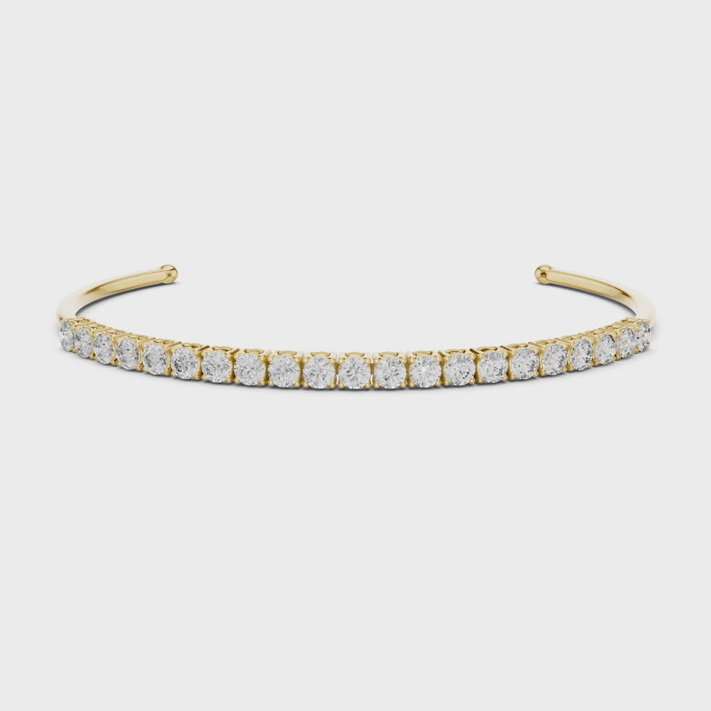 Diamond Open Bangle Bracelet