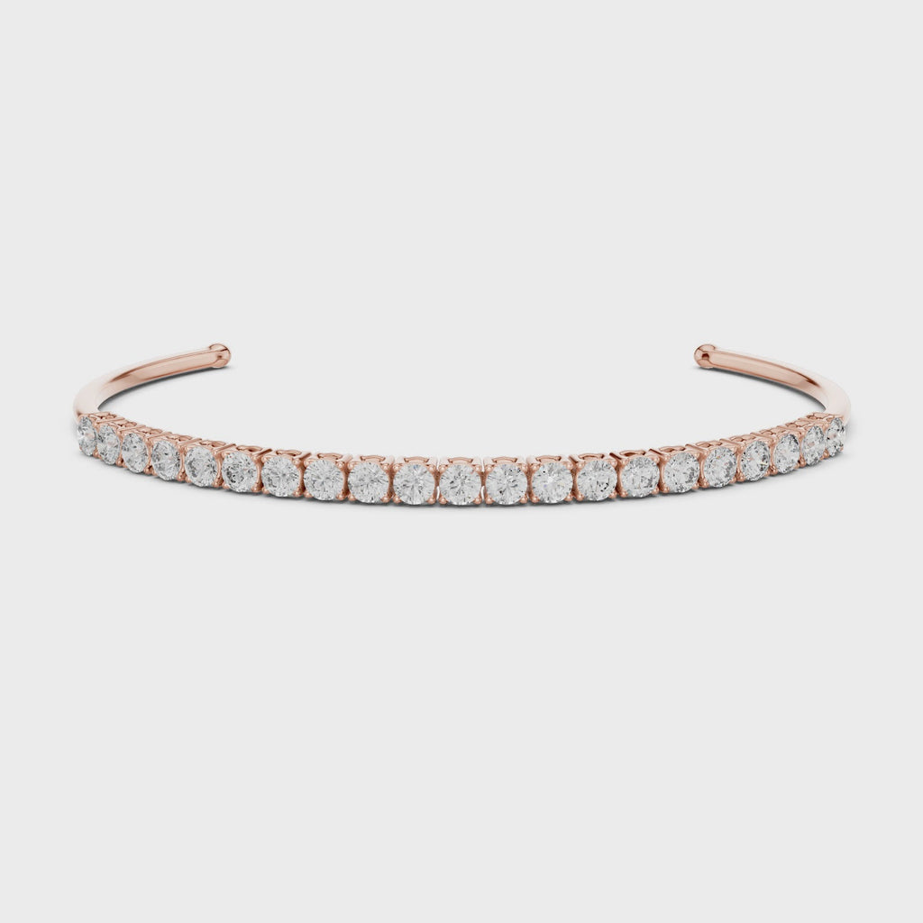 Diamond Open Bangle Bracelet