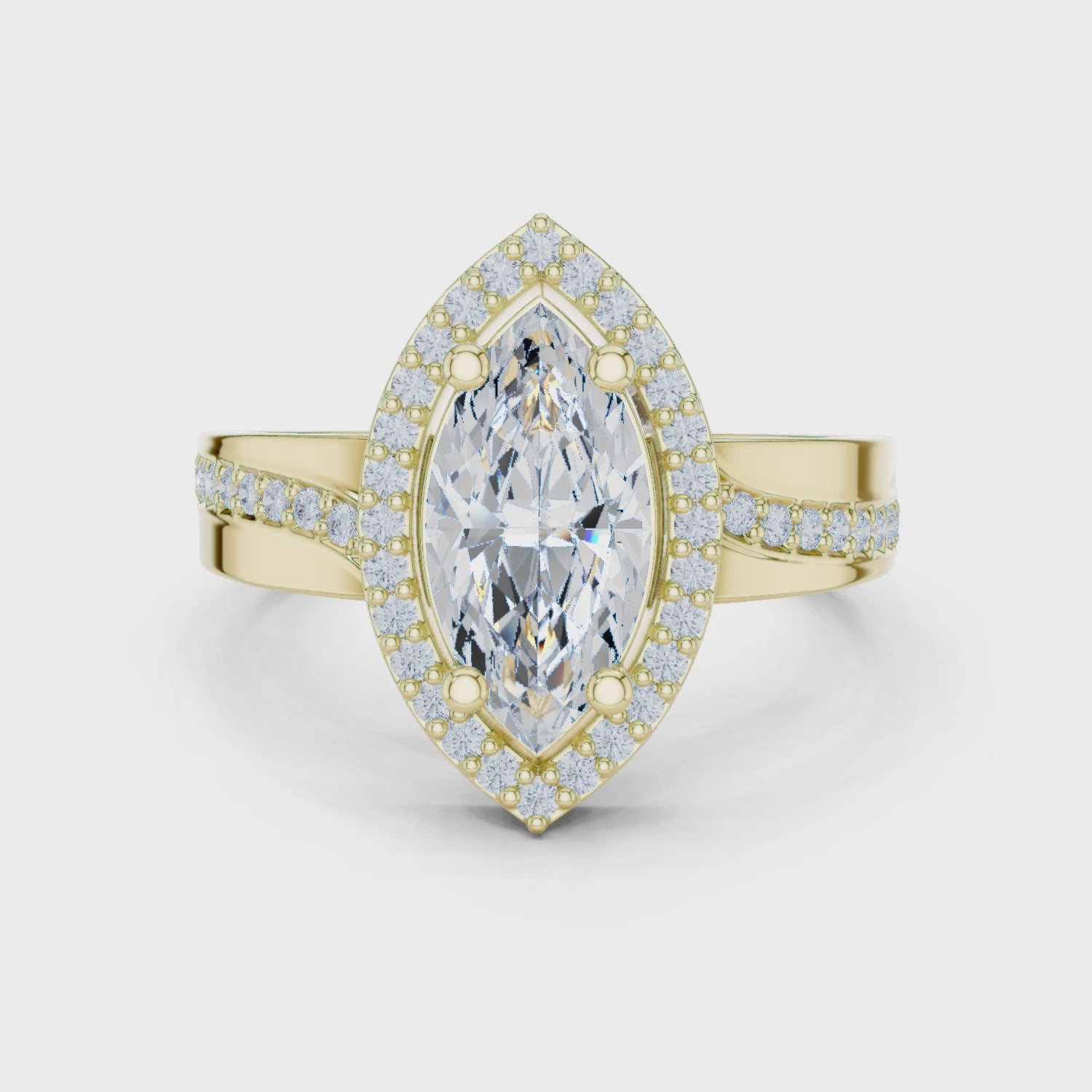 Marquise Halo Diamond Ring